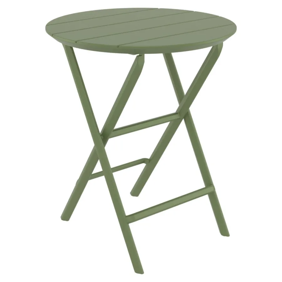 Siesta Helen Round Folding Bistro Table - Olive Green