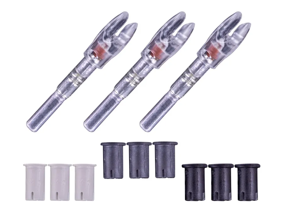 Nockturnal FIT Strobing Lighted Nock, Blue/Green, 3 Pack