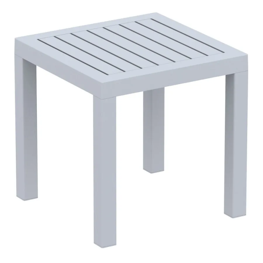 Siesta Ocean Square Side Table - Silver Gray
