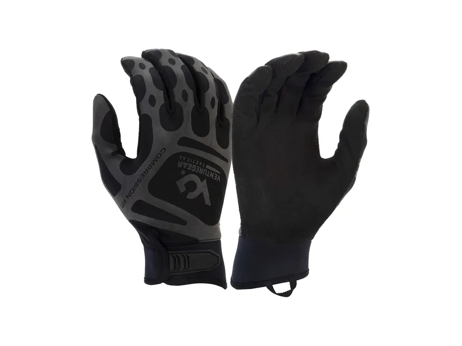 Pyramex Venture Gear Tactical Compression Training H&L Glove, Medium, Black