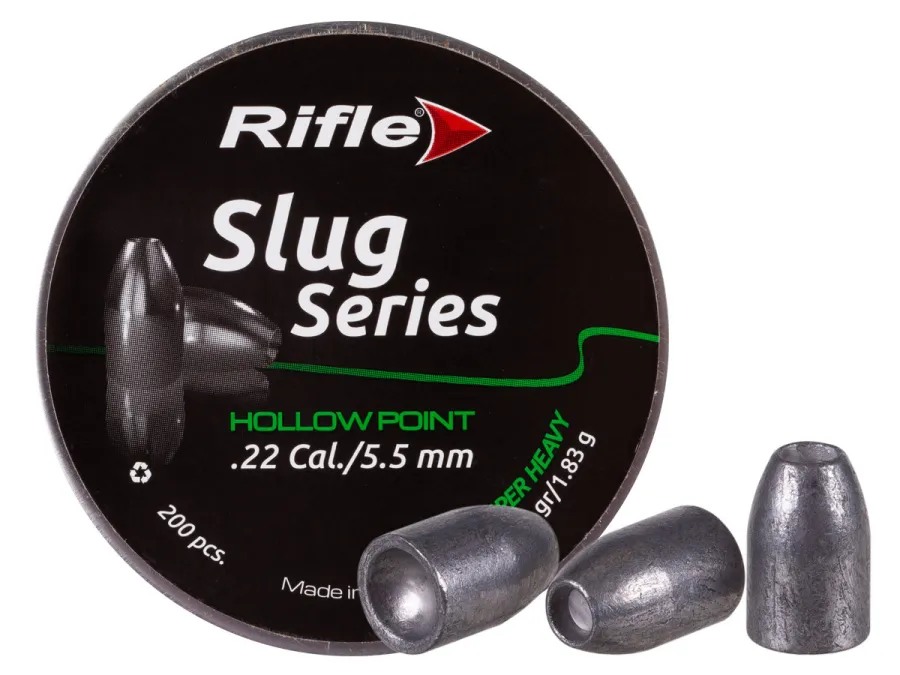 Rifle Ammunition Rifle Slug Series,.22cal, Super Heavy, 28.24gr, Hollowpoint, 200ct 0.22
