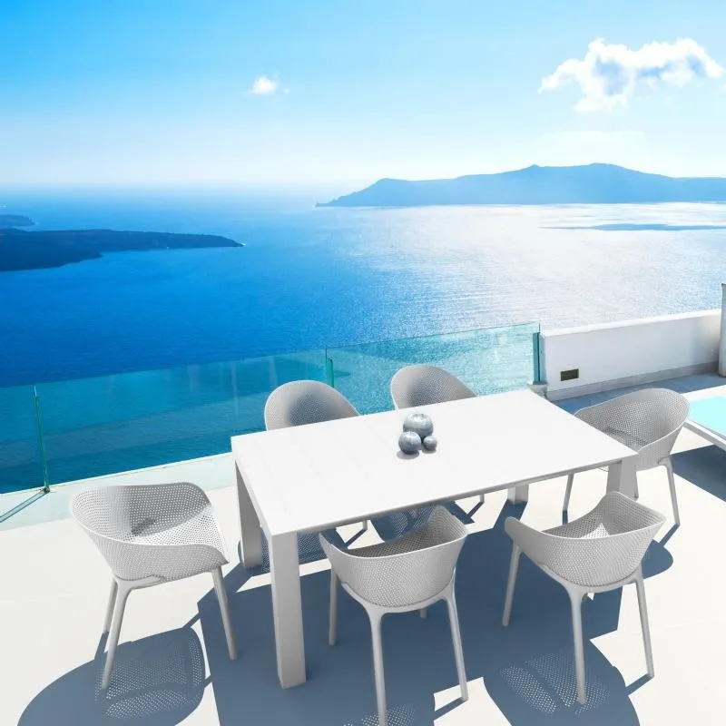 Siesta Sky Dining Set 7 Piece - White